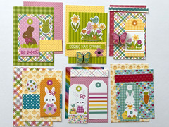 #K119 – HAPPY SPRING EASTER DOODLEBUG SCRAPBOOK GREETING CARD KIT 35pcs – A2 A6