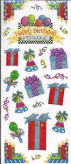 Birthday Girl Boy Party Hat Celebrate Horns Presents Candles MAMBI stickers