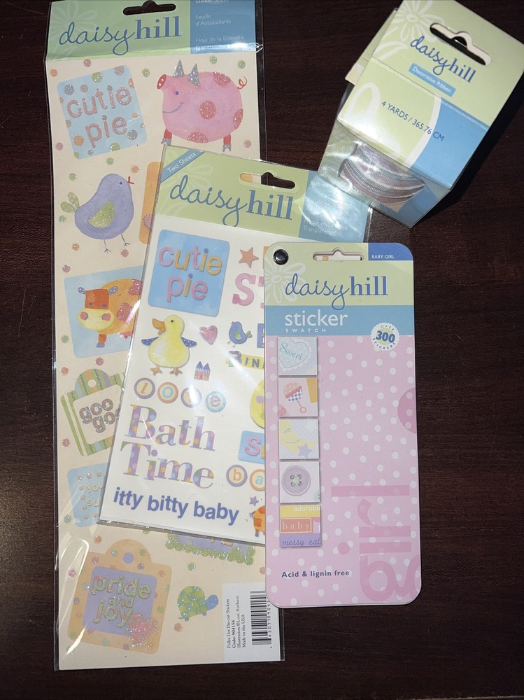 Daisy Hill Baby Girl & Baby Polka Dot Pig Theme LOT Of 4 Items
