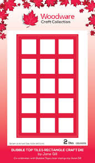 Woodware Craft – METAL CUTTING DIES – BUBBLE TOP TILES RECHANGLE