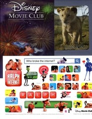 Disney Movie Club Promo Lot – 3-D Card, Stickers, Lion King Lithograph