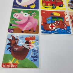 Vintage Medibadge Stickers Emergency Vehicles Farm Animal Fire Truck Police Boat