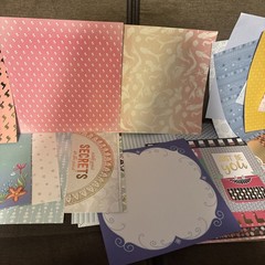 Mermaid Baby Boy Llama 12×12 Paper & Sticker Lot – Scrapbooking