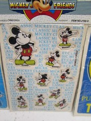 RARE LOT OF 3 Vintage Disney Mickey Mouse Puffy Stickers Mickey And Friends NOS