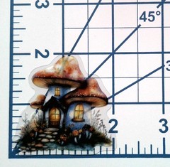 Mushroom Fairy Tale House Clear Vinyl Decal Sticker Water Resistant Laptop Gift
