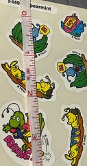 Rare Vintage Food Smell Stickers Scratch N And Sniff Spearmint Bugs Insects Set