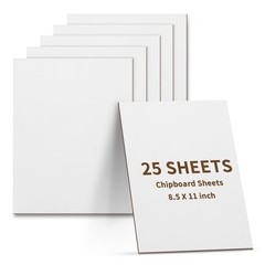 25 PCS 8.5×11 Inch Chipboard Sheets 40PT Book Binding Scrapbooking Backing