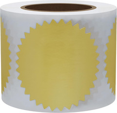 Hybsk 300Pcs Notary Seals 2 Inch Embossing Stickers Gold Metallic Certificate Se