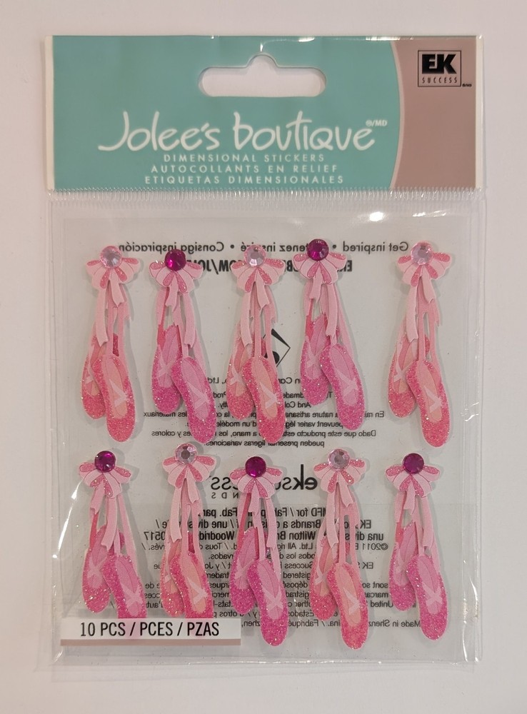 Jolee’s Ballerina Slippers Repeats Ballet Dance Scrapbooking Stickers