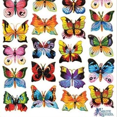 Violette Stickers – Colorful Painted Butterflies Sticker Sheet – Planners
