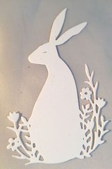 Easter Die Cuts * Midnight Hare * 10 Sets * White or Gray Cardstock * Cute!