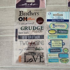 Lot Of Brothers Dad Grandpa Stickers Scrapbooking Arts Crafts