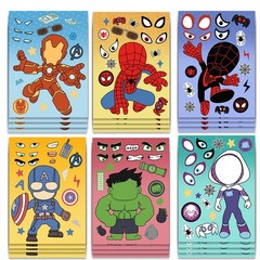 24 Sheets Cute Superhero Stickers for Kids Make Your Own Movie Sticker Make a…