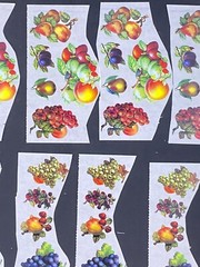 Mrs. Grossman’s Fruit Design Lines Border Sticker Lot Sheets Vintage 1995