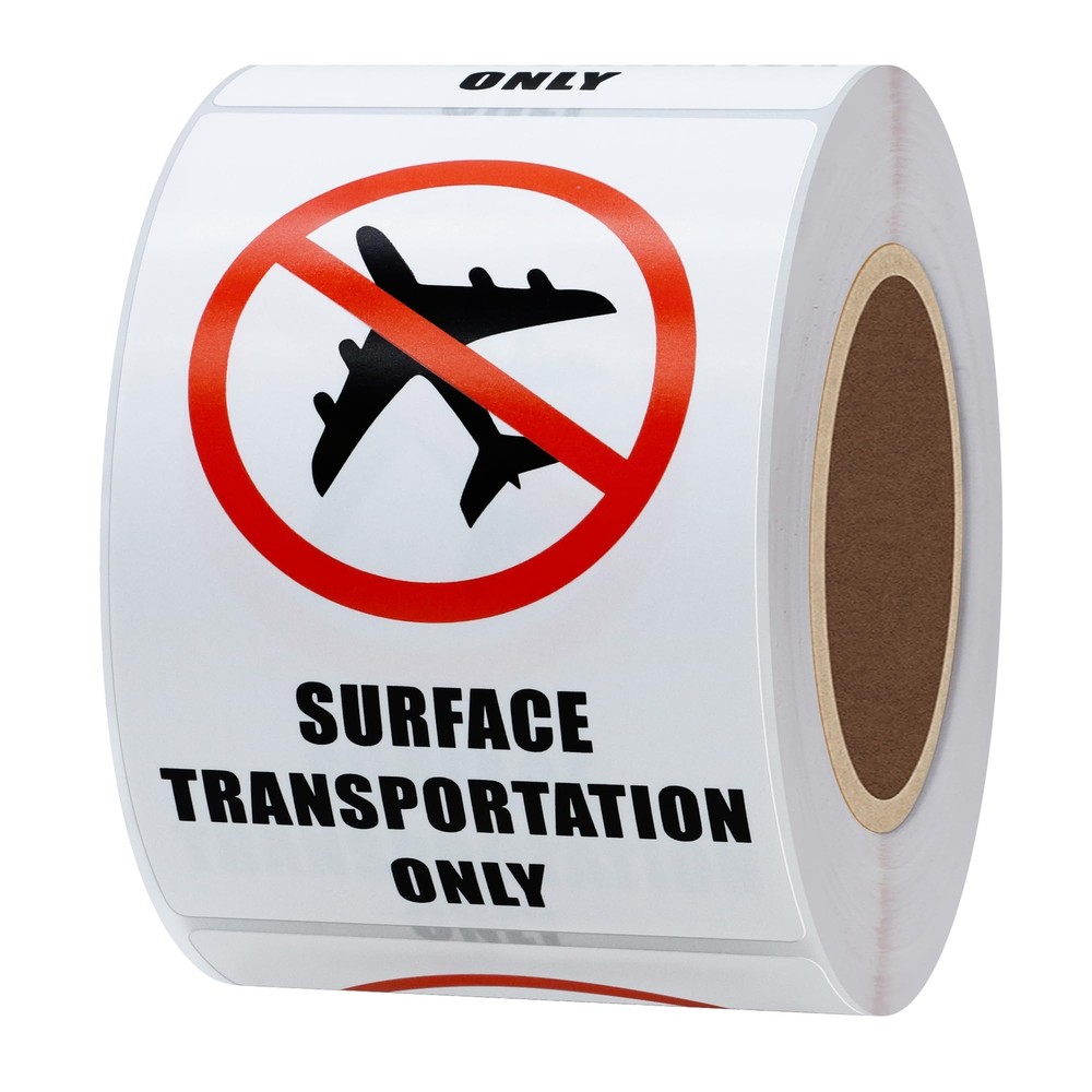 2×3 Inch Surface Transportation ONLY DOT Warning Labels Stickers Total 300
