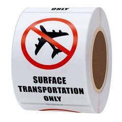 2×3 Inch Surface Transportation ONLY DOT Warning Labels Stickers Total 300