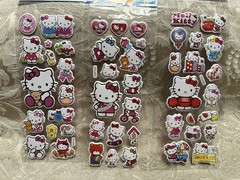 Retro Vintage Look Hello Kitty 3D Bubble Puffy Stickers 3 sets (#19)