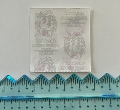 Vintage Sandylion Fuzzy Rhino Grey retro Mod Stickers 2″X2″ 1 Mod