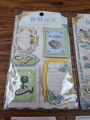 7 Bo Bunny Mixed Collections Chipboard Stickers 3D Embellishment Scrapbook Brads