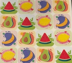 FRUITS✨96✨STICKERS✨🍉✨🍋✨🍌✨🥑✨6” X 4”✨YUMMY✨😋✨4 SHEETS✨AWESOME✨❤️💫