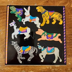 Mrs. Grossman Vintage Sticker Sheet ~ Julie Cohen Carousel Animals. 6x6inch