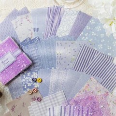 49Pcs Vintage Ephemera Pack Scrapbook Paper + Fabric + Buttons DIY Journal Album