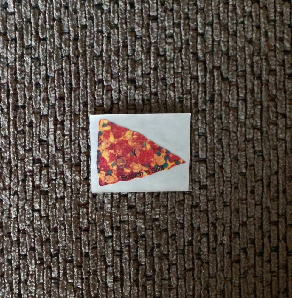 Vintage 3M/Mello Smello Sniff Stickers – Pizza #2 Mod – Great Cond/Med Scent