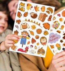 HSHFAMIIY Fall Stickers 600Pcs 24 Sheets