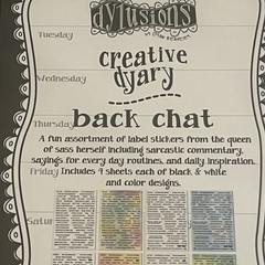 Ranger Dylusions Creative Dyary Back Chat Stickers & Washi Tape Sheets NEW