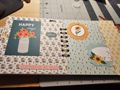 Hand Made Scrapbook chicken, farm and sunflower themed