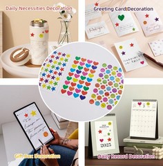 1440 Pcs Star Stickers for Kids, Reward, Classroom, Glitter, DIY