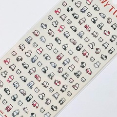 Tiny PANDA Sticker Sheet MIND WAVE Cute Animal Decals for Journaling