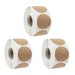 500Pcs/Roll Kraft Round Stickers Cute Self-adhesive Label Paper Sticker Classifi