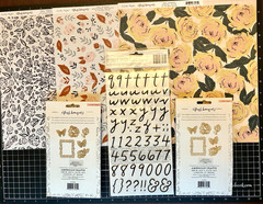 Crate Paper FRESH BOUQUET Wood Veneers, Aster Alpha Stickers, 12×12 Paper LOT