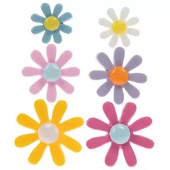 12 PCS Mini Pastel Color Flowers Embellishments for Crafting Assorted Sizes