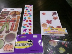 Mixed Lot Of Thanksgiving/Fall Theme Stickers, Scrapbooking/Crafts, New & Used