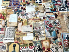 250pcs AMERICA 250 USA JUNK JOURNAL-SCRAPBOOK KIT W/JOURNAL – AUTHENTIC EPHEMERA