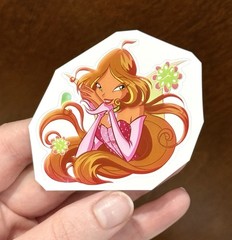 Winx Club Bloom Stella Aisha Flora Tecna Musa Fairy 6 Sticker Set