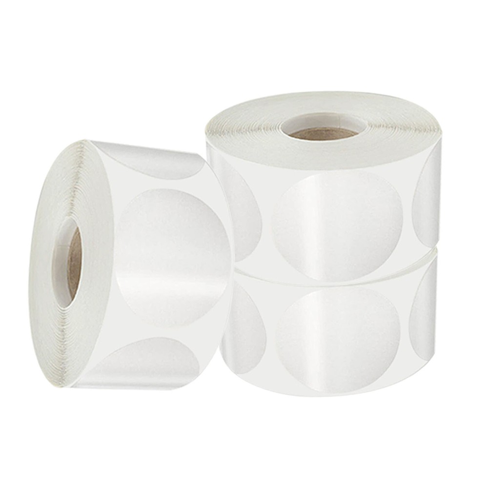 Round Transparent Stickers 3000PCS Self Adhesive Wrapping Box Sealing Clear