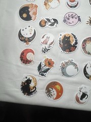 50 CNT Moon Phase Sticker Lot Witchy Celestial Cat Floral Mystical Collection