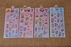 4 Sets (~100) Holographic Labubu Sticker Sheets, 18 Set, Laptop sticker, Journal