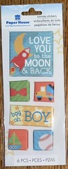 Paper House Baby Boy Love You To The Moon & Back Oh Boy Infant Scrapbook Sticker