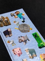 MINECRAFT Stickers 2 Sheets 26 Pieces Hallmark/Mojang Steve New