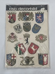 Stickers Sheet Coats Of Arms Of Various German States And Cities Sealed