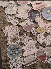 Inspirational Jesus Christian Stickers – 45Pcs Bible Verse Phrase Multicolor
