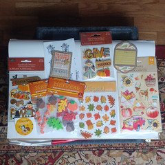 Lot Of Scrapbooking Stickers And Cards – Thanksgiving, Fall, Christian Themes