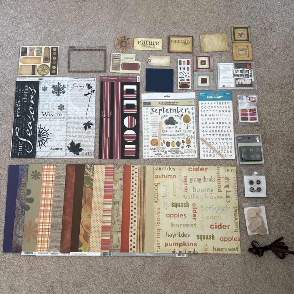AUTUMN Themed Embellishments Kit