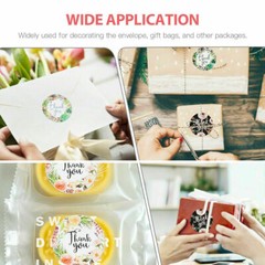 2 Roll / 1000 pcs 1″ Assorted Floral Thank You Stickers Round Sealing Labels US