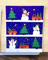 Lot of 3 Vintage Snowman Sticker Sheets 1989 Hallmark AGC Winter Cute