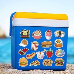 200 Pcs Cute Fast Food Stickers Self Adhesive Decorative Decals for Scrapbooking